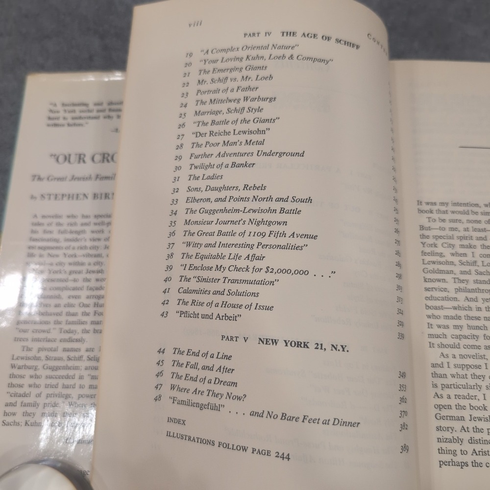 Our Crowd The Great Jewish Families of New York Stephen Birmingham 1st Ed 1967 - Picture 5 of 5